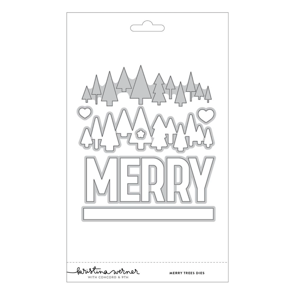 Concord & 9th Merry Trees Stamp Stencil and Die Bundle