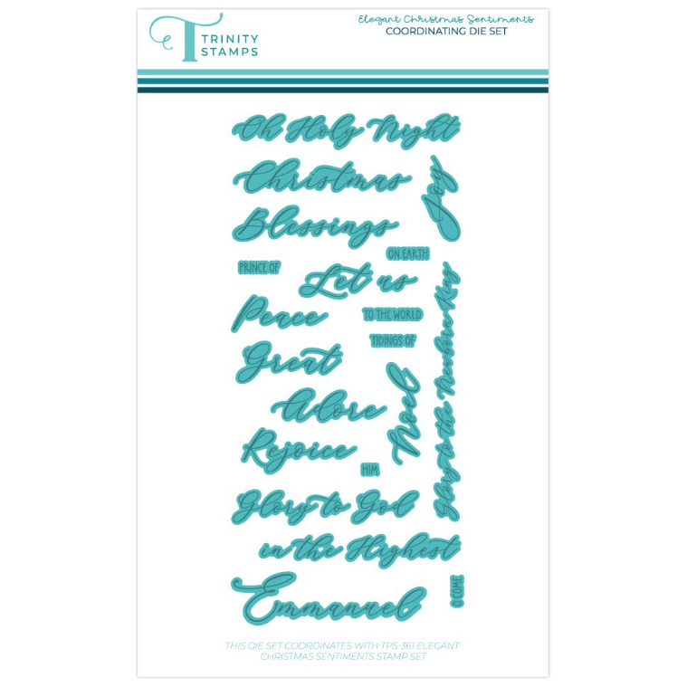 Trinity Stamps Elegant Christmas Sentiments Stamp and Die Bundle