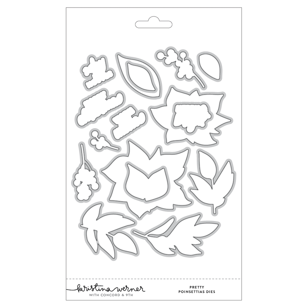 Concord & 9th Kristina Werner Pretty Poinsettias Stamp and Die Bundle