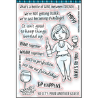 Dare 2B Artzy Wine Between Friends Stamp and Die Bundle