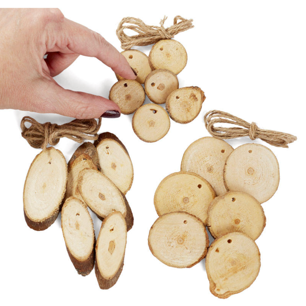 Assorted Wood Slice Gift Tags ac0716