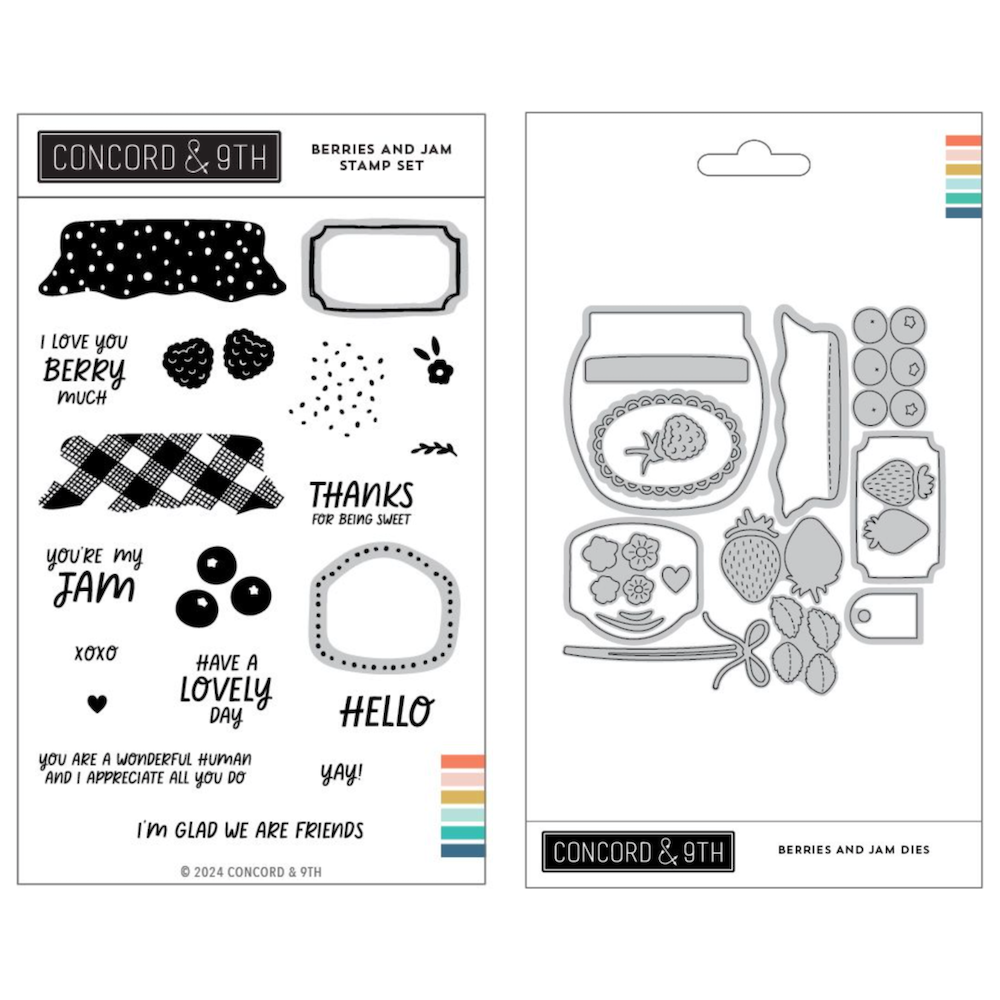 Concord & 9th Berries and Jam Stamp and Die Bundle