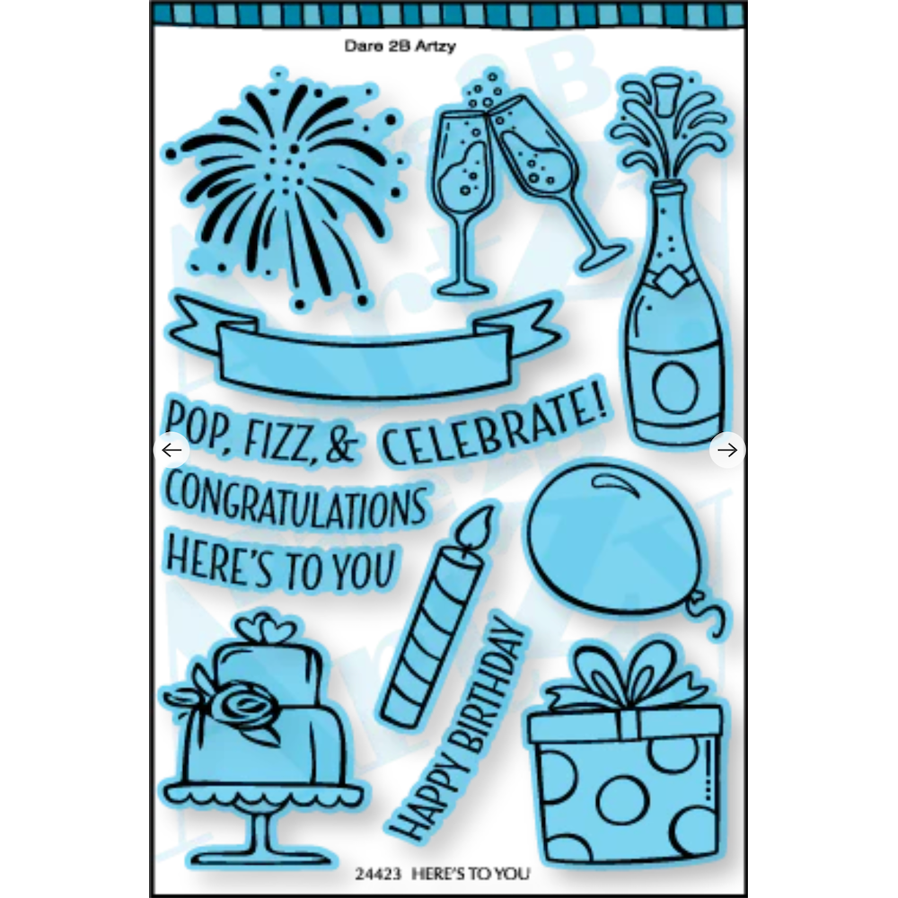 Dare 2B Artzy Here's to You Stamp and Die Bundle