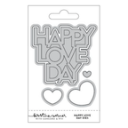 Concord & 9th Kristina Werner Happy Love Day Stamp Die Stencil Bundle