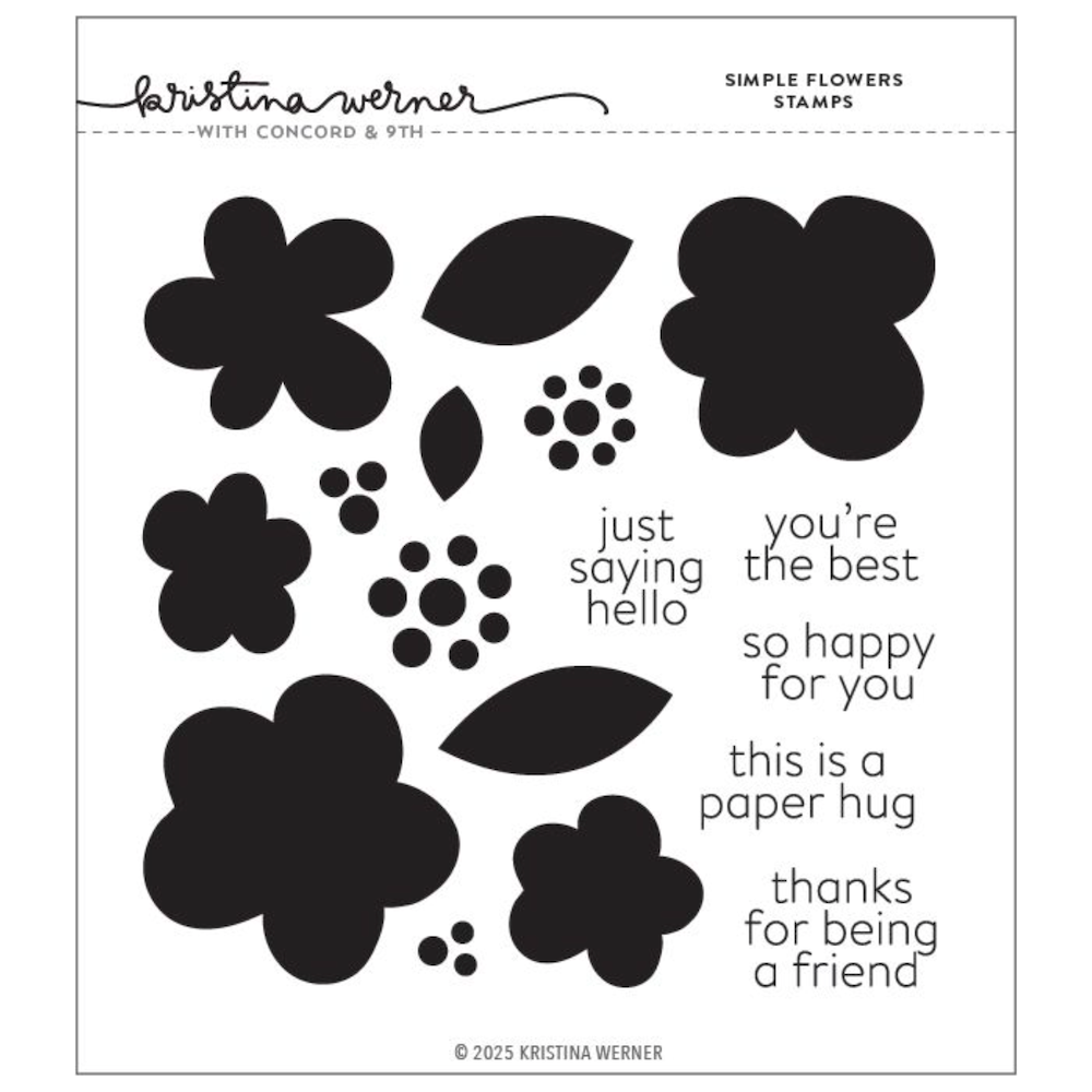 Concord & 9th Kristina Werner Simple Flowers Stamp Die Stencil Bundle