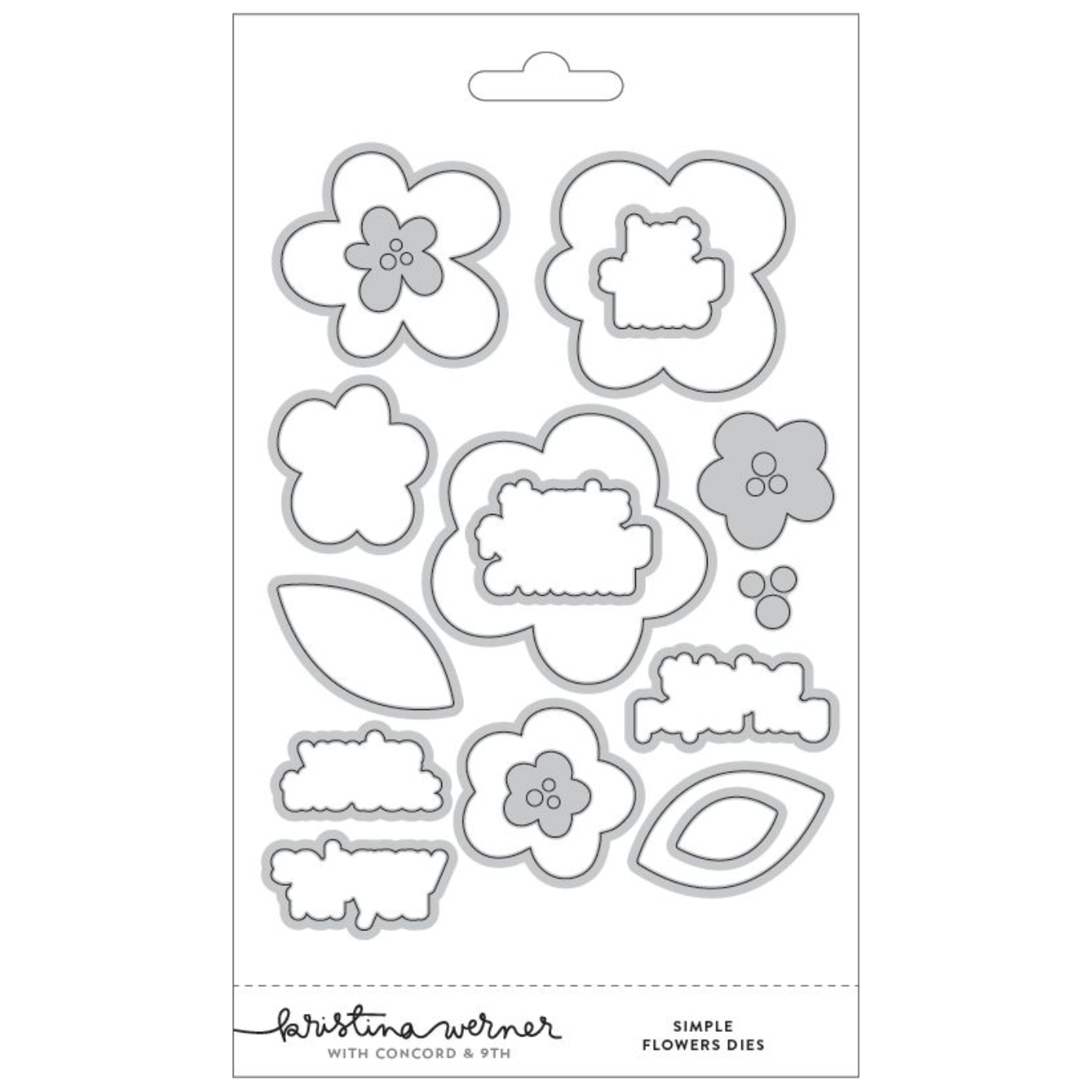 Concord & 9th Kristina Werner Simple Flowers Stamp Die Stencil Bundle