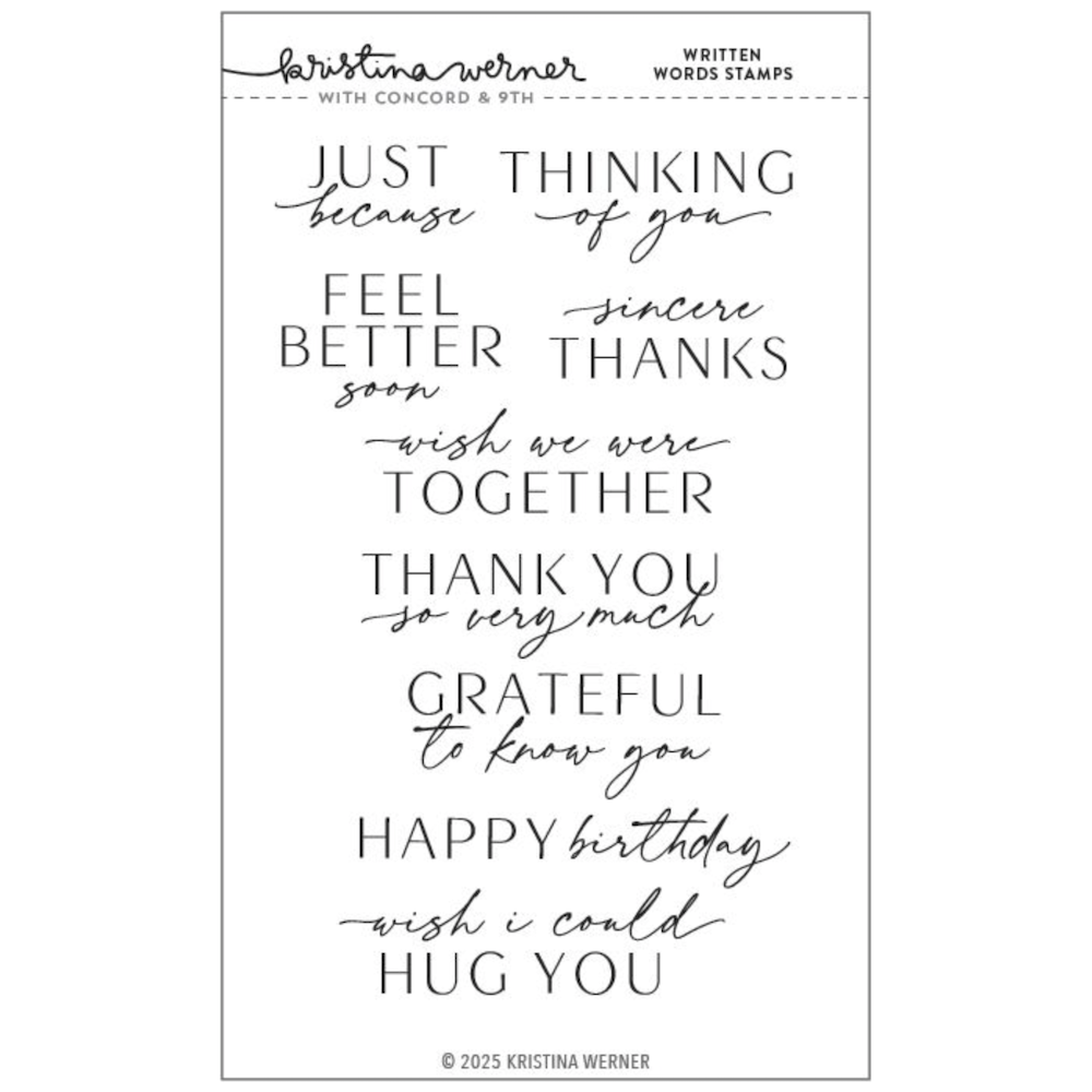 Concord & 9th Kristina Werner Written Words Stamp and Die Bundle