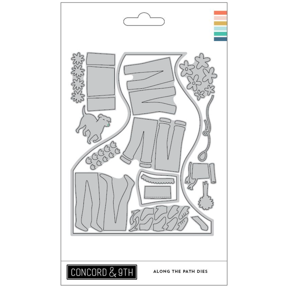 Concord & 9th Along The Path Stamp Die and Embossing Folder Bundle