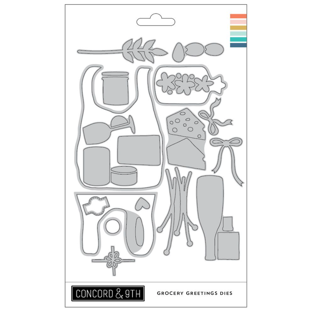 Concord & 9th Grocery Greetings Stamp and Die Bundle