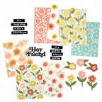 Concord & 9th Sweet Stems Stamp Stencil and Die Bundle