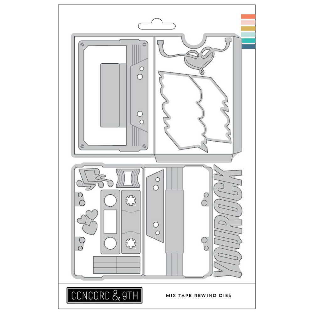 Concord & 9th Mix Tape Rewind Stamp and Die Bundle
