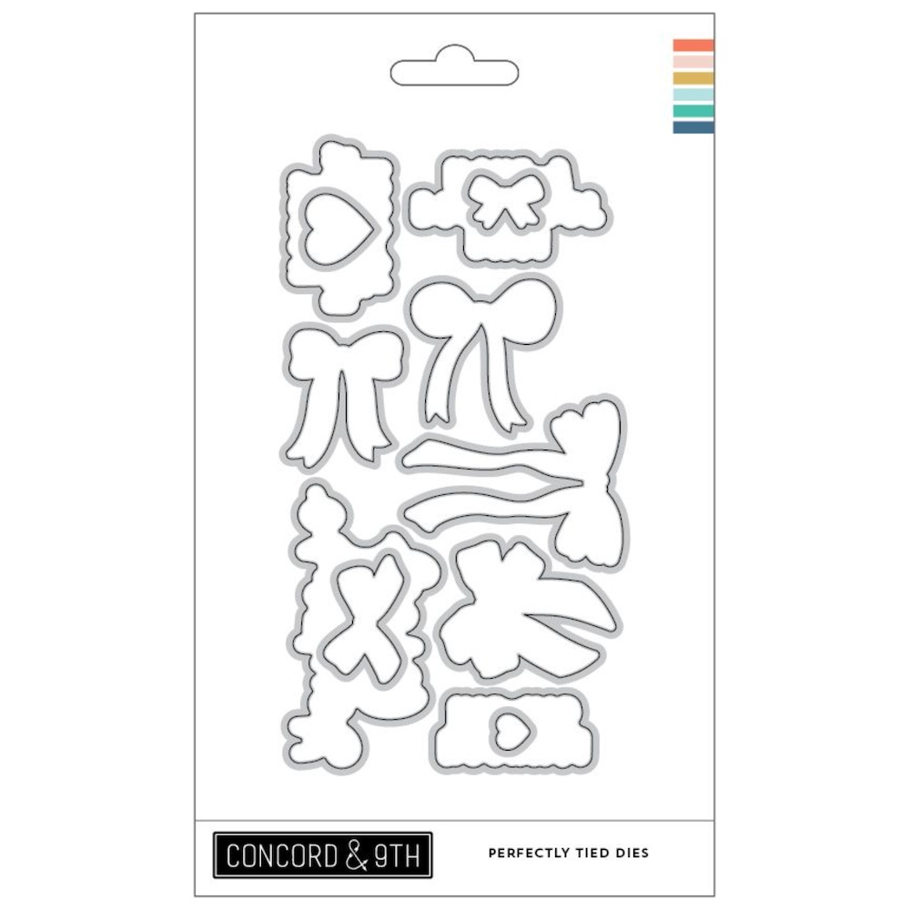 Concord & 9th Perfectly Tied Stamp Stencil Die and Embossing Folder Bundle