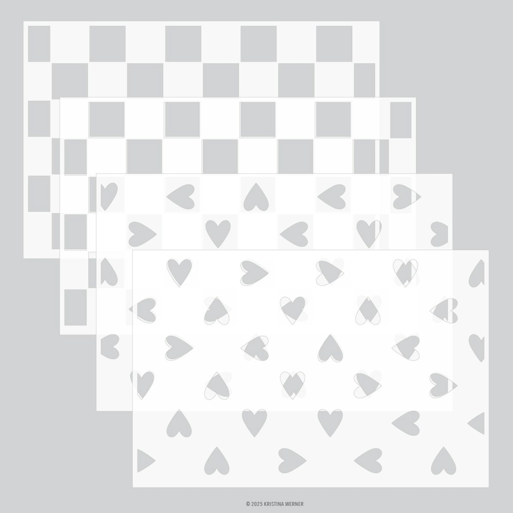 Concord & 9th Kristina Werner Missing Your Hugs Stamp Stencil Die Bundle