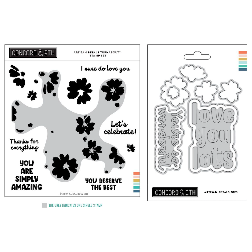 Concord & 9th Artisan Petals Turnabout Stamp and Die Bundle