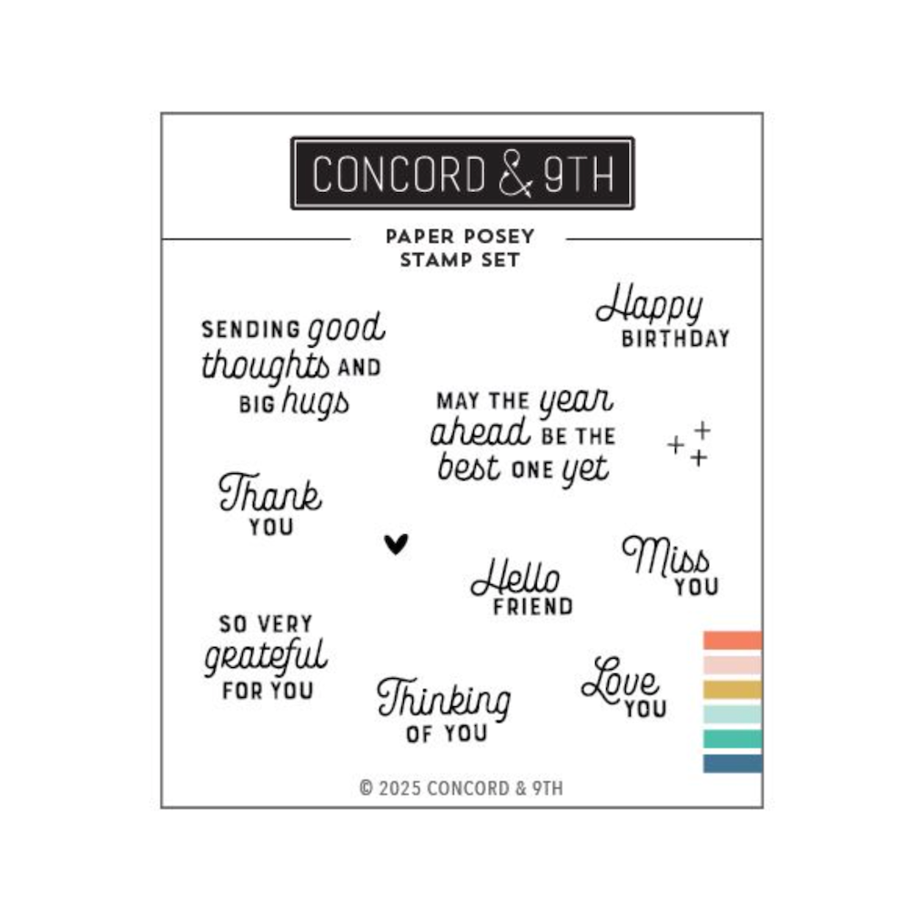 Concord & 9th Paper Posy Clear Stamp Set 12442