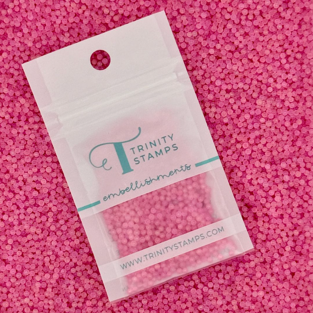 Trinity Stamps Iridescent Strawberry Shaker Pop Embellishment Mix emb-0313