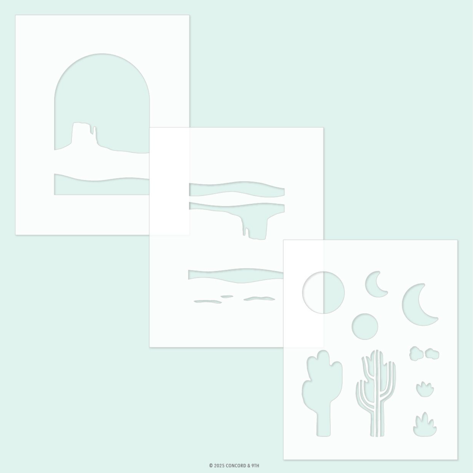 Concord & 9th Desertscape Stamp Die and Stencil Bundle
