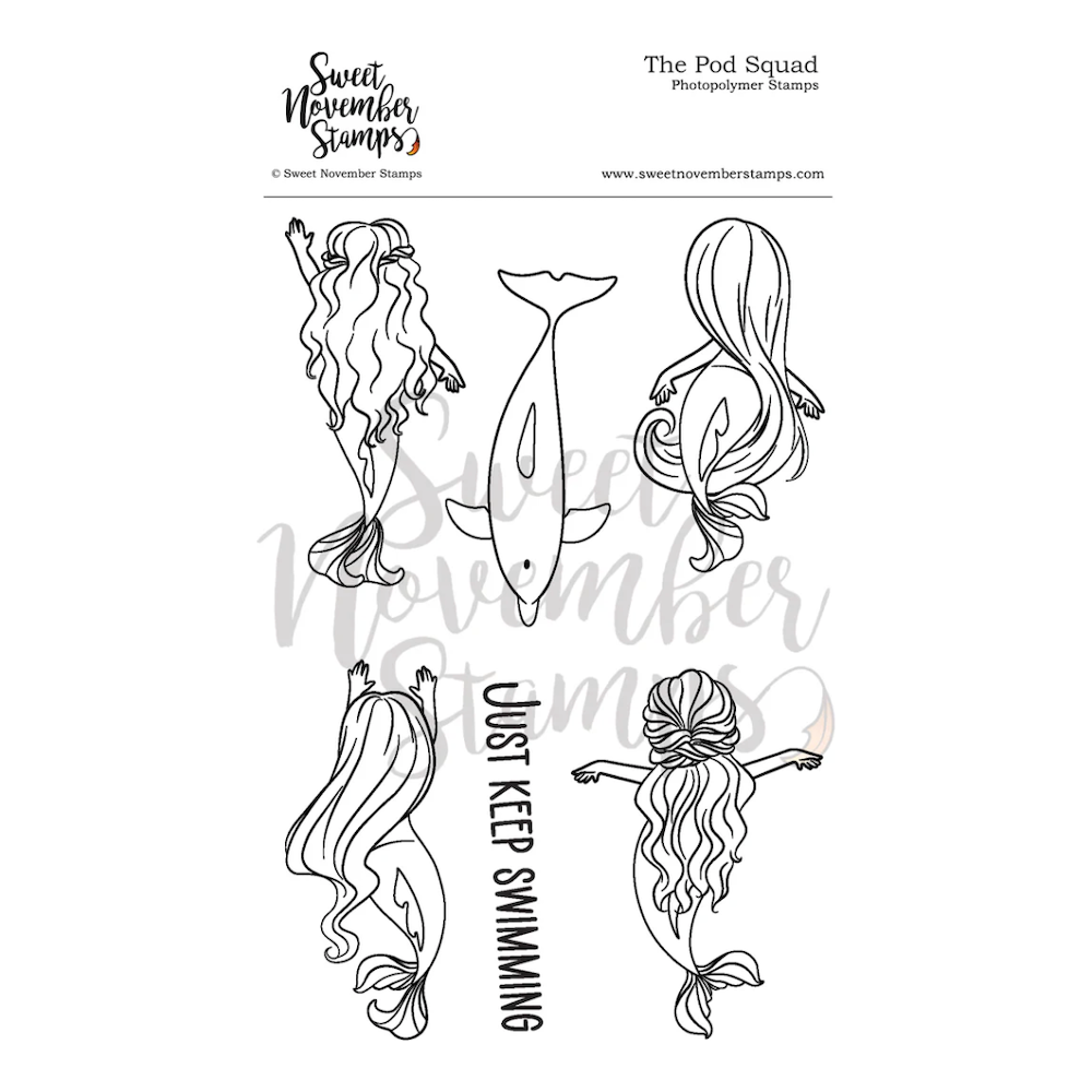 Sweet November Stamps The Pod Squad Clear Stamp Set sns-ps-mm-25