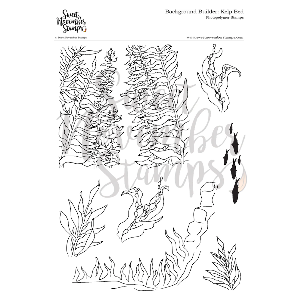Sweet November Stamps Kelp Bed Background Builder sns-kb-bb-25