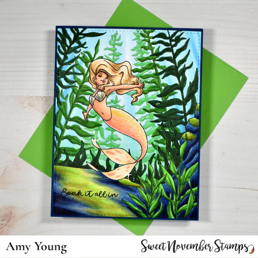 Sweet November Stamps Kelp Bed Background Builder sns-kb-bb-25