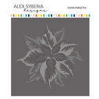 Alex Syberia Designs Festive Poinsettia Stamp Die and Stencil Bundle