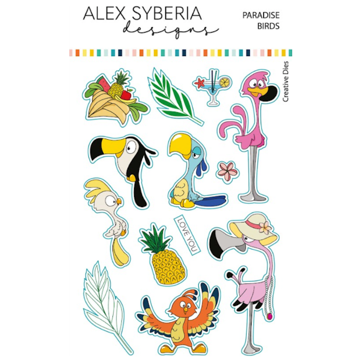 Alex Syberia Designs Paradise Birds Stamp and Die Bundle