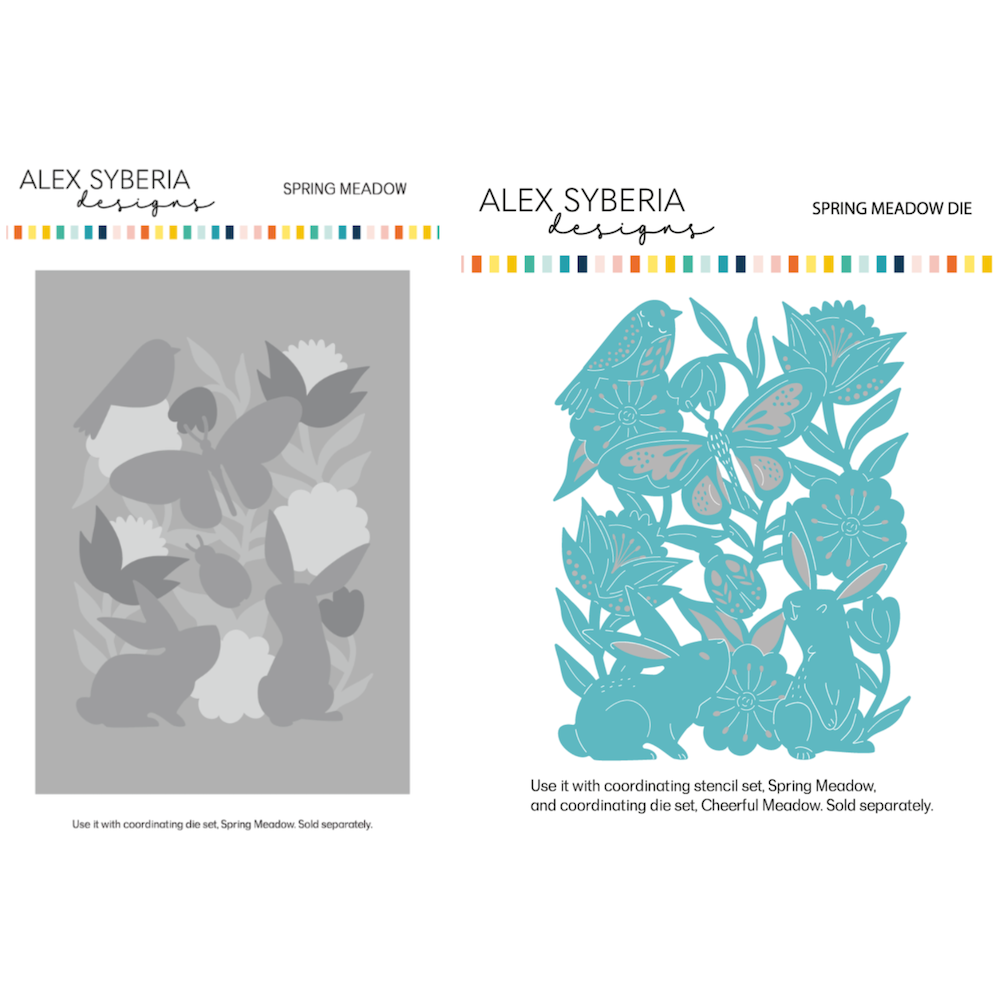 Alex Syberia Designs Spring Meadow Die and Stencil Bundle