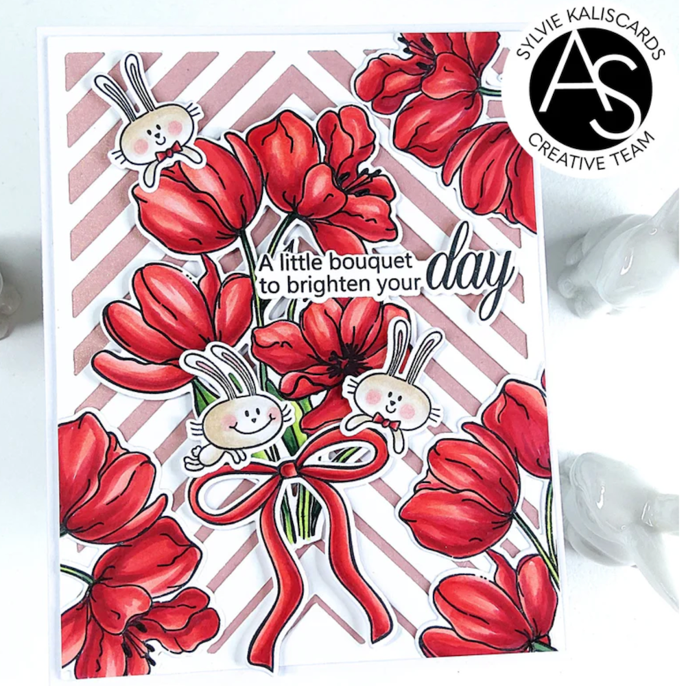 Alex Syberia Designs Tulips in Bloom Stamp and Die Bundle