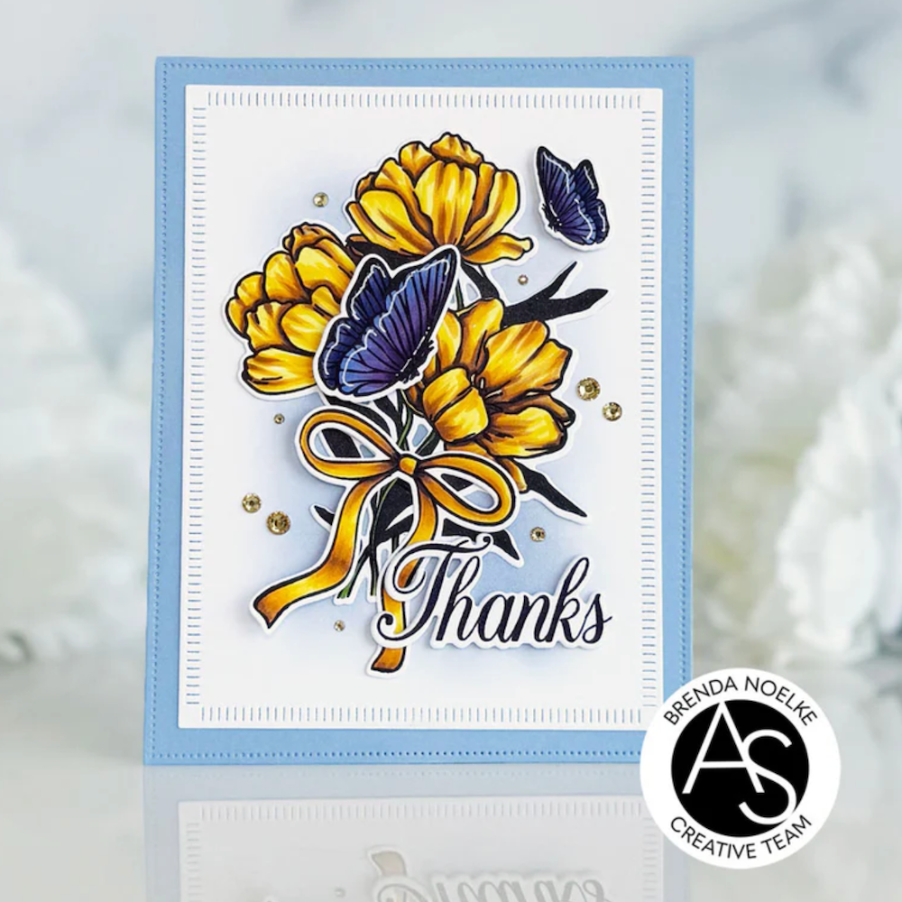 Alex Syberia Designs Tulips in Bloom Stamp and Die Bundle