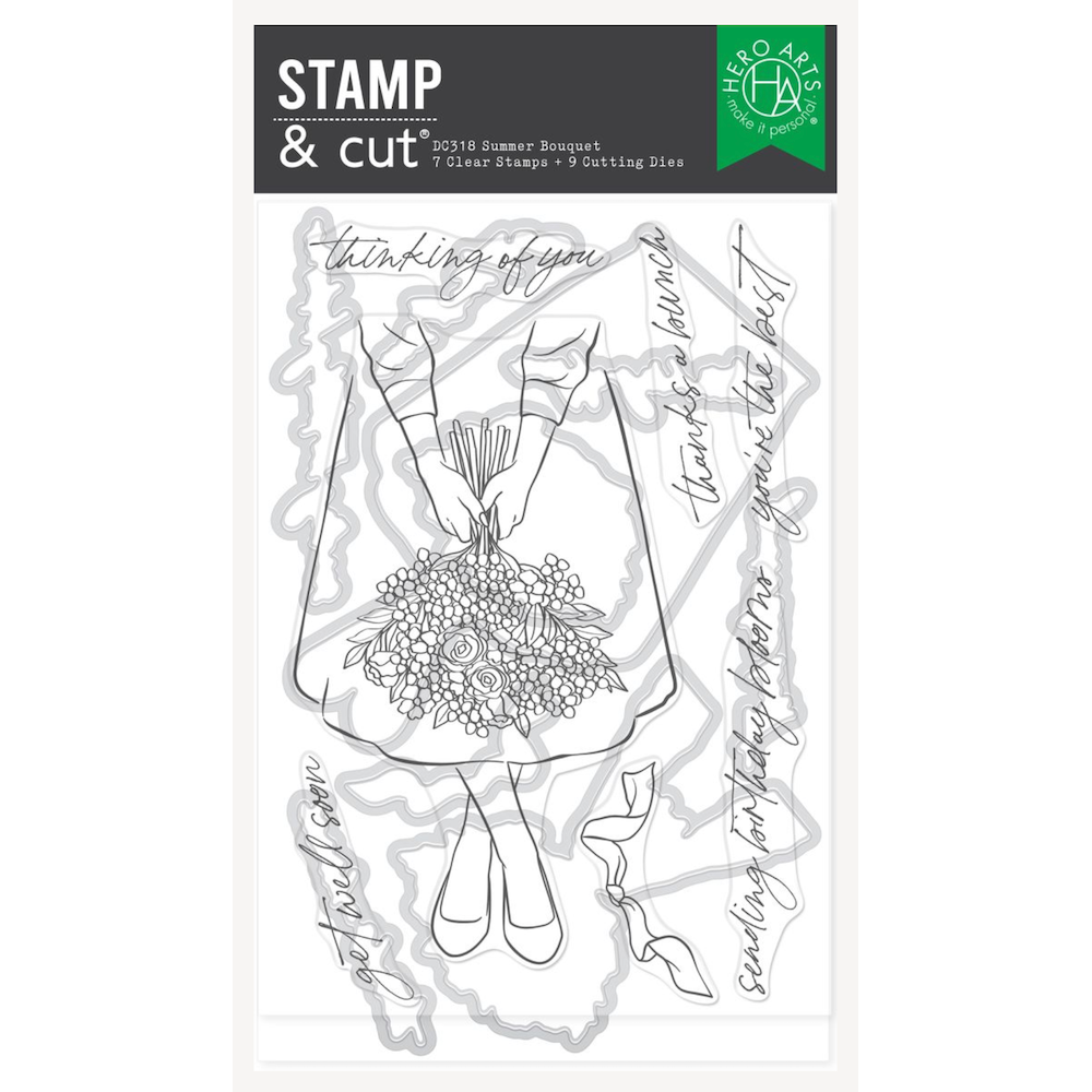 Hero Arts Summer Bouquet Clear Stamp and Die Set dc318