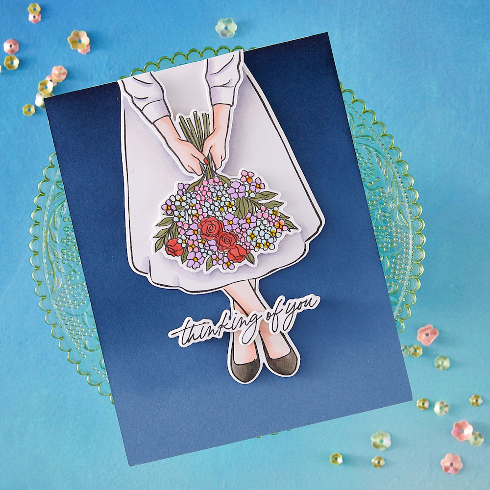 Hero Arts Summer Bouquet Clear Stamp and Die Set dc318