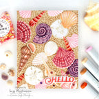 Simon Says Stamp Embossing Folder Sensational Seashells sf495 Friend Like You Hello Card | color-code:ALT04