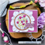 Honey Bee Lovely Layers Circle Embroidery Hoops Dies hbds-llcebh