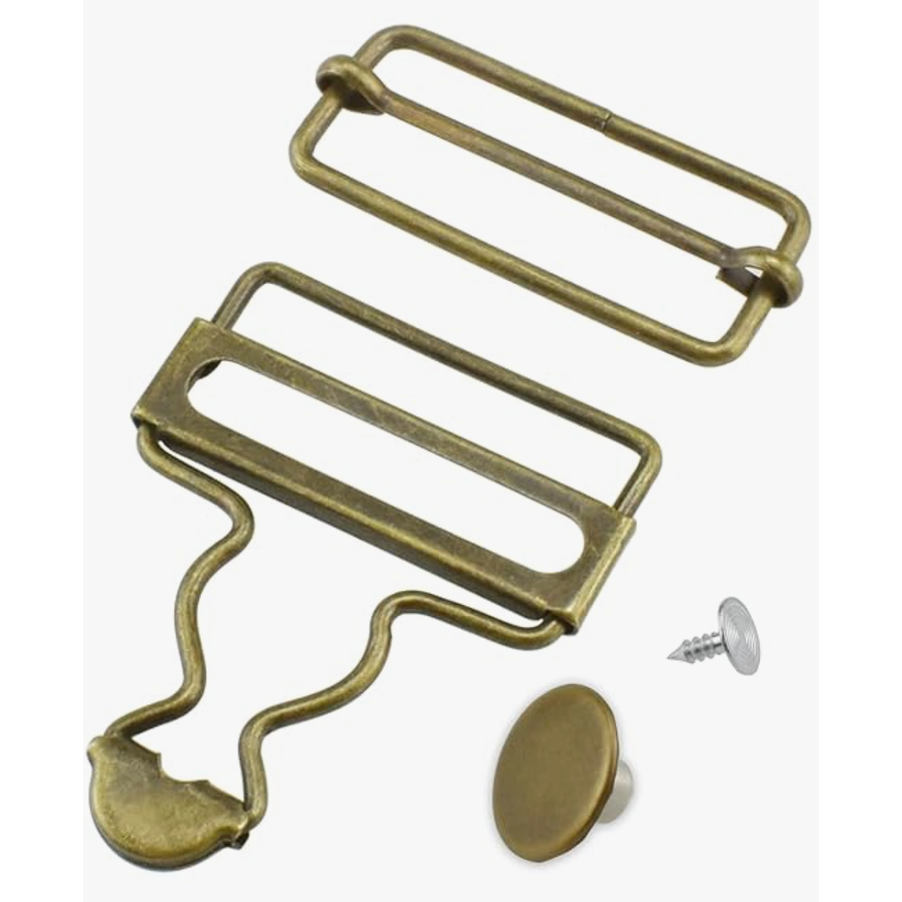 Simon Says Stamp Bronze Slide Buckles and Button for Mixed Media Art