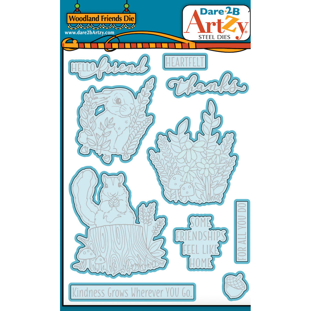 Dare 2B Artzy Woodland Friends Stamp and Die Bundle