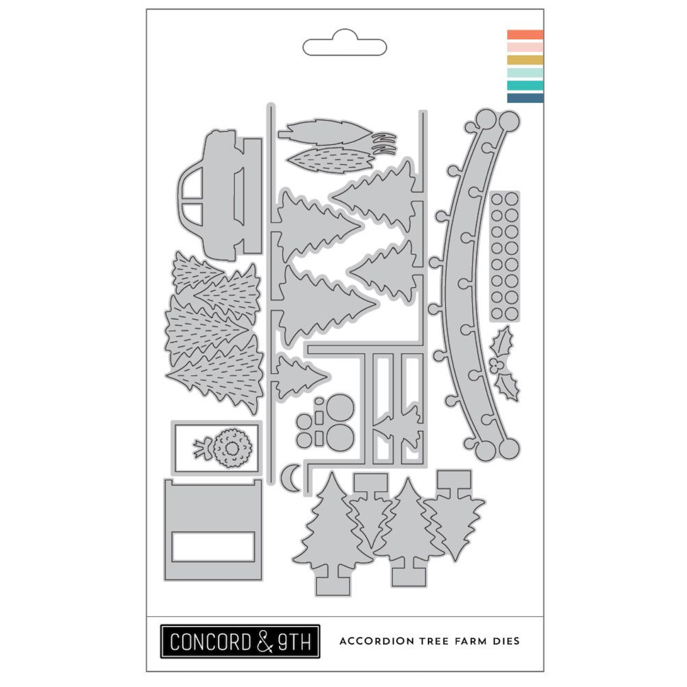 Concord & 9th Accordion Tree Farm Stamp and Die Bundle