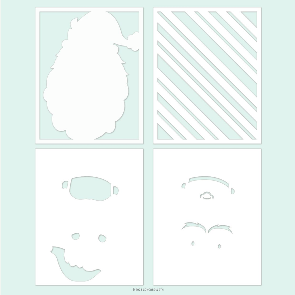 Concord & 9th Jolly St. Nick Stamp Die and Stencil Bundle