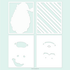 Concord & 9th Jolly St. Nick Stamp Die and Stencil Bundle