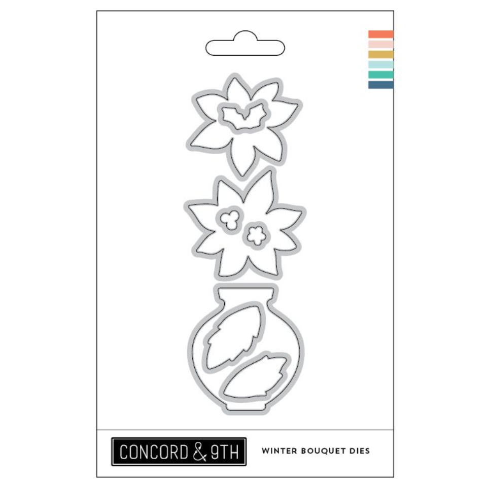 Concord & 9th Winter Bouquet Stamp and Die Bundle