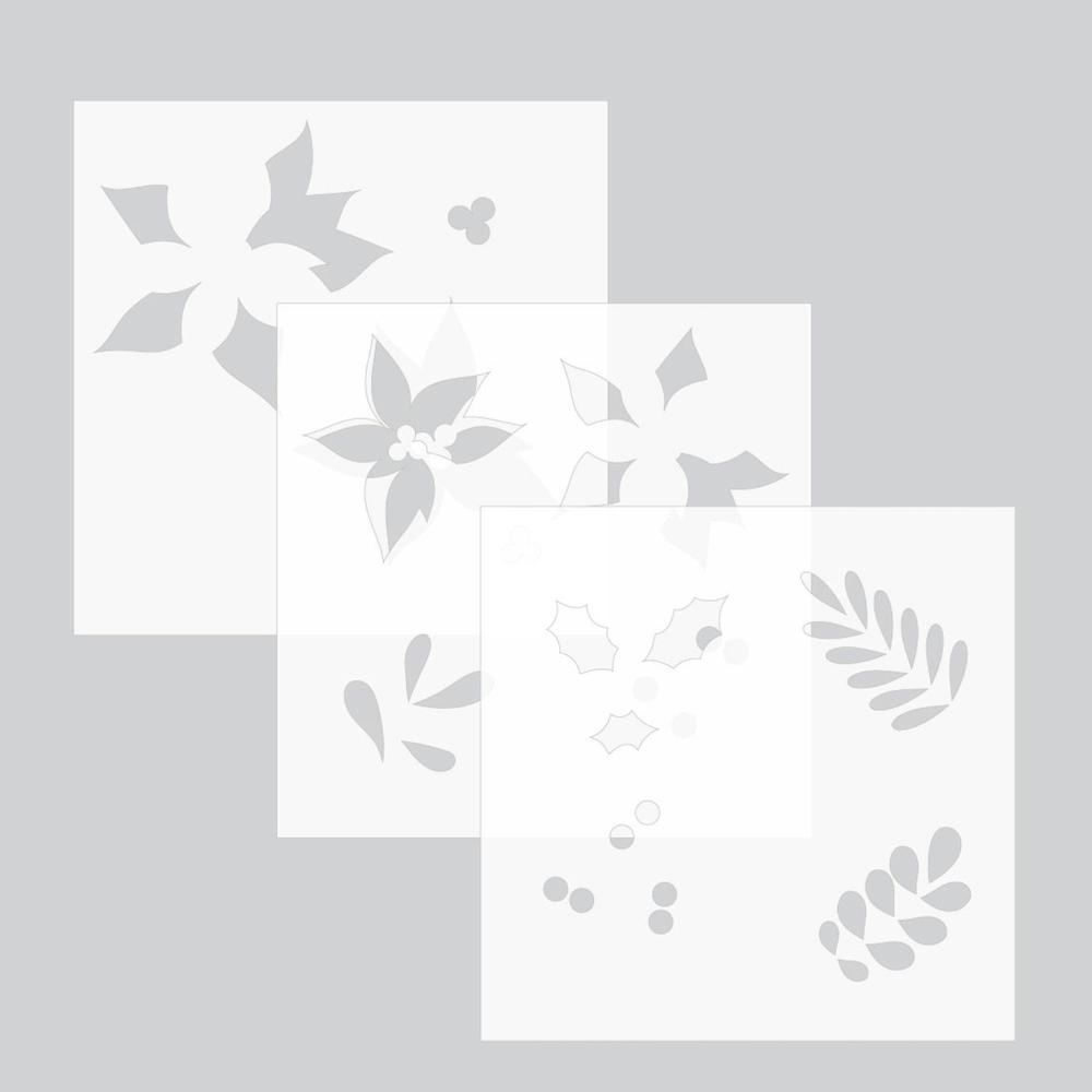Concord & 9th Kristina Werner Winter Greenery Stamp Die and Stencil Bundle