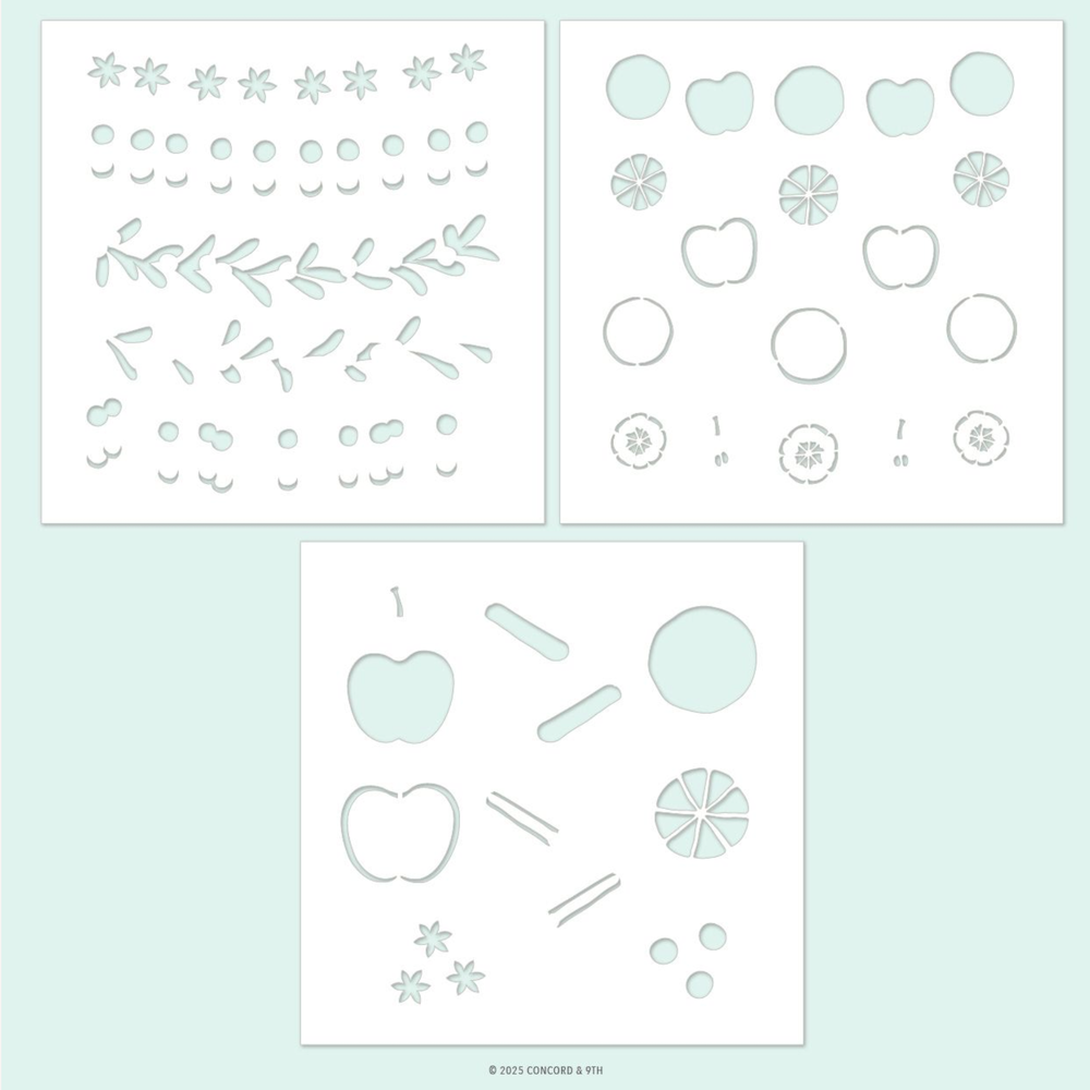 Concord & 9th Citrus & Spice Stamp Die and Stencil Bundle