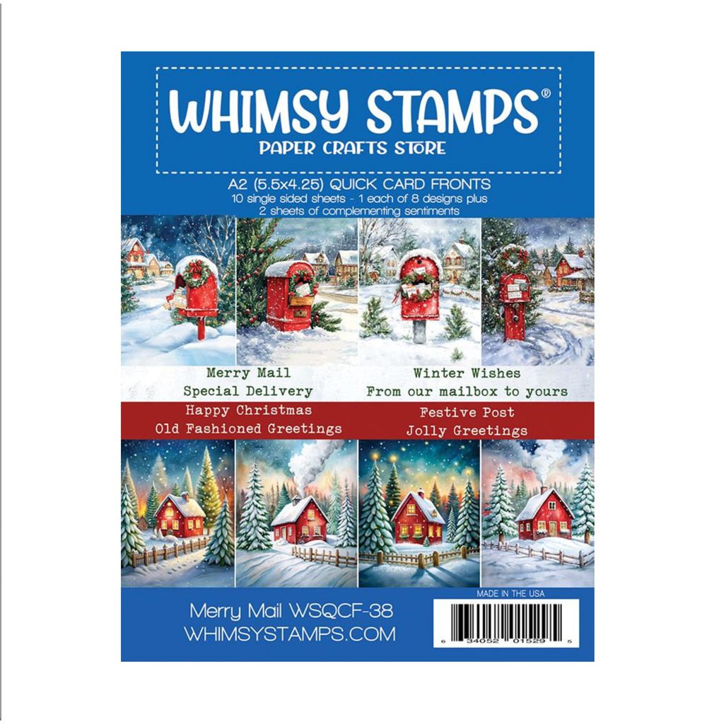 Whimsy Stamps Merry Mail Quick Card Fronts wsqcf-38