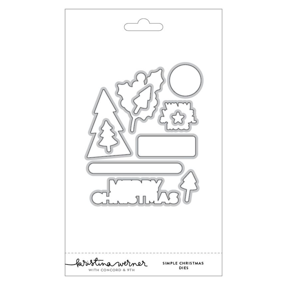 Concord & 9th Kristina Werner Simple Christmas Stamp Die and Stencil Bundle