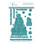 Trinity Stamps Snow Stacks Stamp and Die Bundle