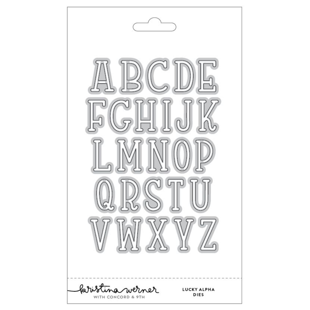 Concord & 9th Kristina Werner Lucky Alpha Stamp and Die Bundle