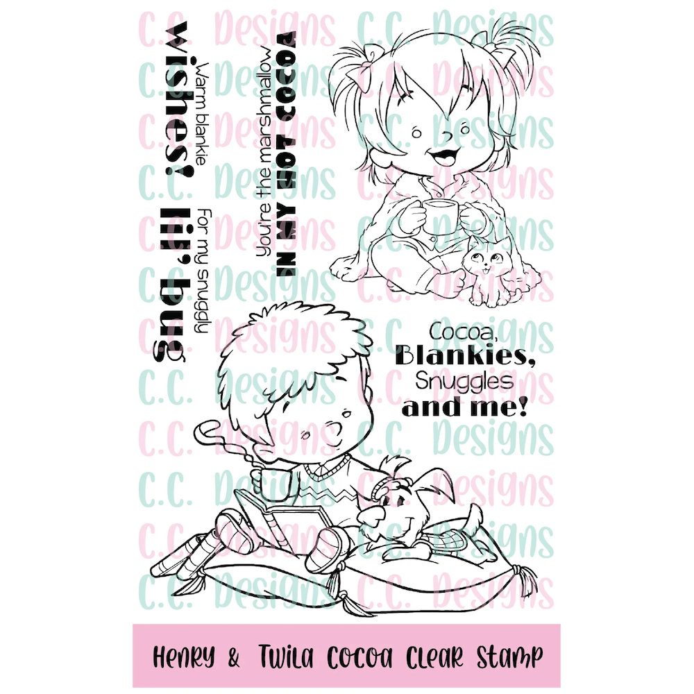 C.C. Designs Henry & Twila Cocoa Clear Stamp Set ccd-0403