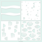 Concord & 9th Fish Friends Stamps Dies and Stencils Bundle