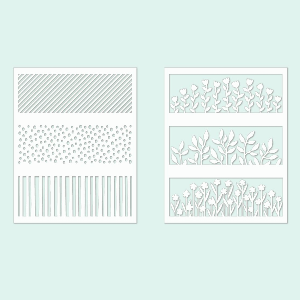 Concord & 9th Hillside Stamps Die and Stencils Bundle