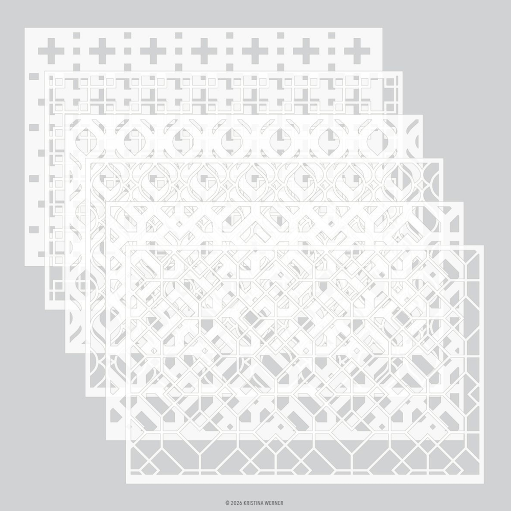 Concord & 9th Kristina Werner Layered Lattice Stencil Set kw1255