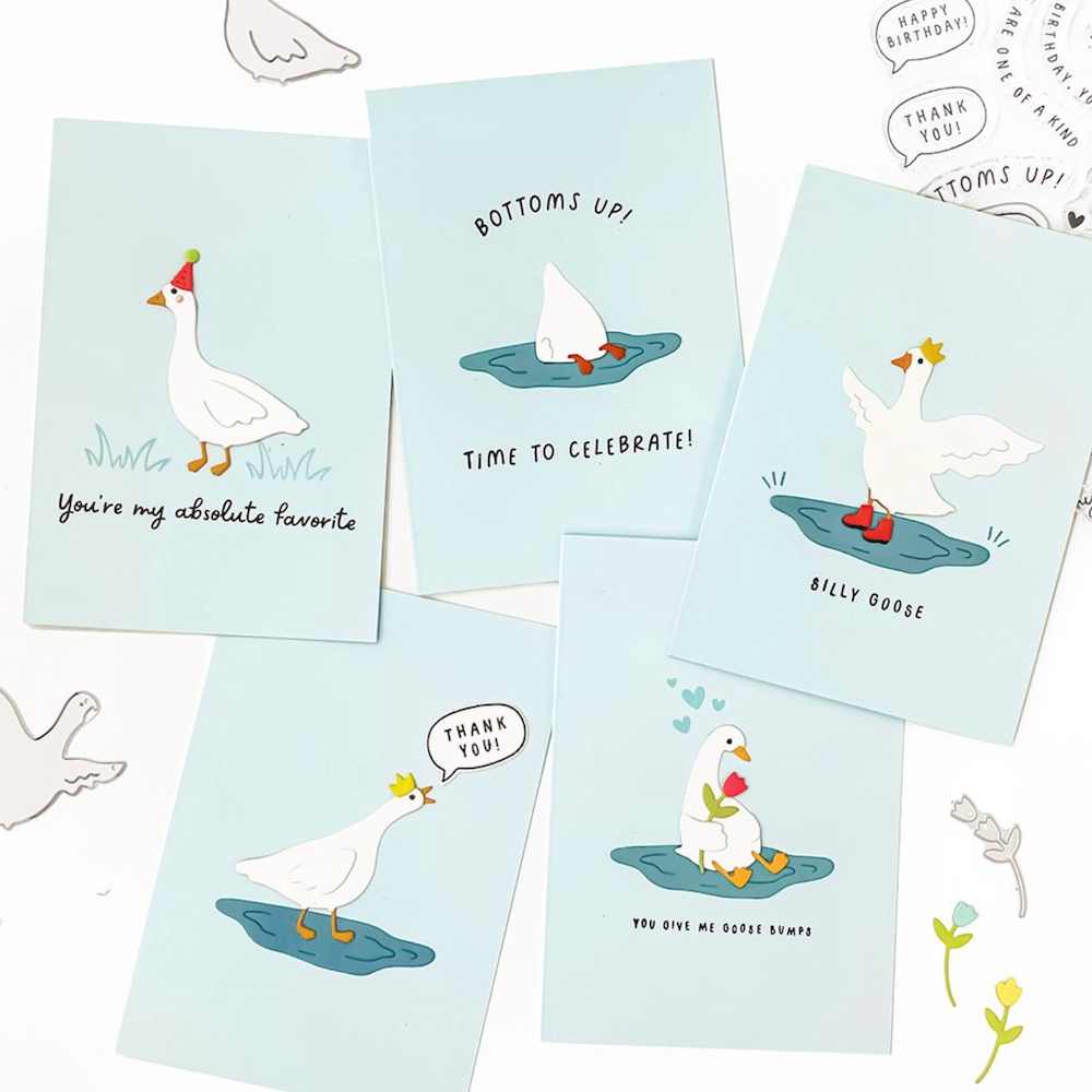 Concord & 9th Silly Goose Stamps and Dies Bundle